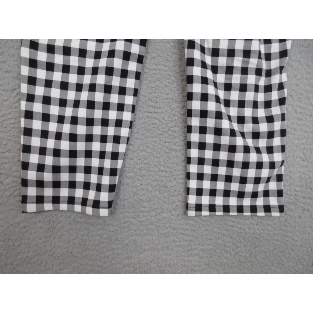 Chicos Preppy Pants Women 6 Chicos 0.5 Black White Gingham Cottagecore Casual - Picture 9 of 16
